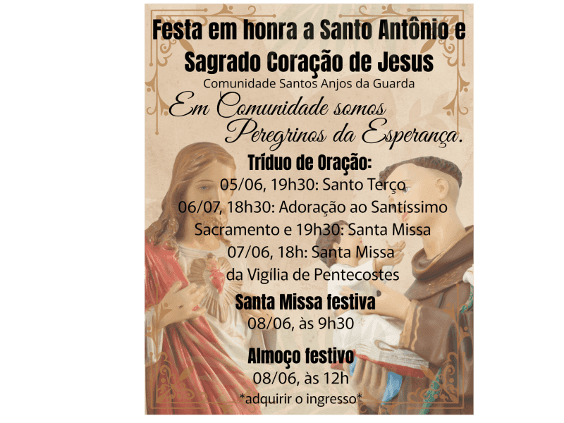 Foto de capa da notícia Festa em honra a Santo Antônio e Sagrado Coração de Jesus