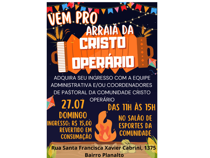 Foto de capa da notícia Arraiá da Comunidade Cristo Operário